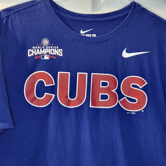 Chicago Cubs Nike Shirt Mens XXL 2016 World Series Champions with Player Names - Picture 2 of 5